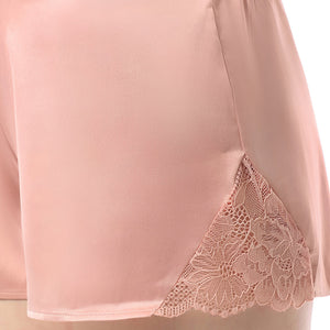 Eternal Bliss Satin Shorts - Mellow Rose
