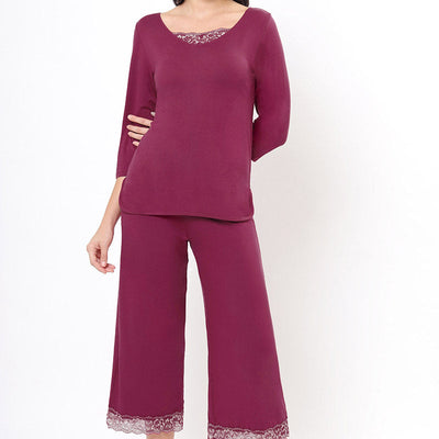 Lace Touch Sleep Top - Anemone