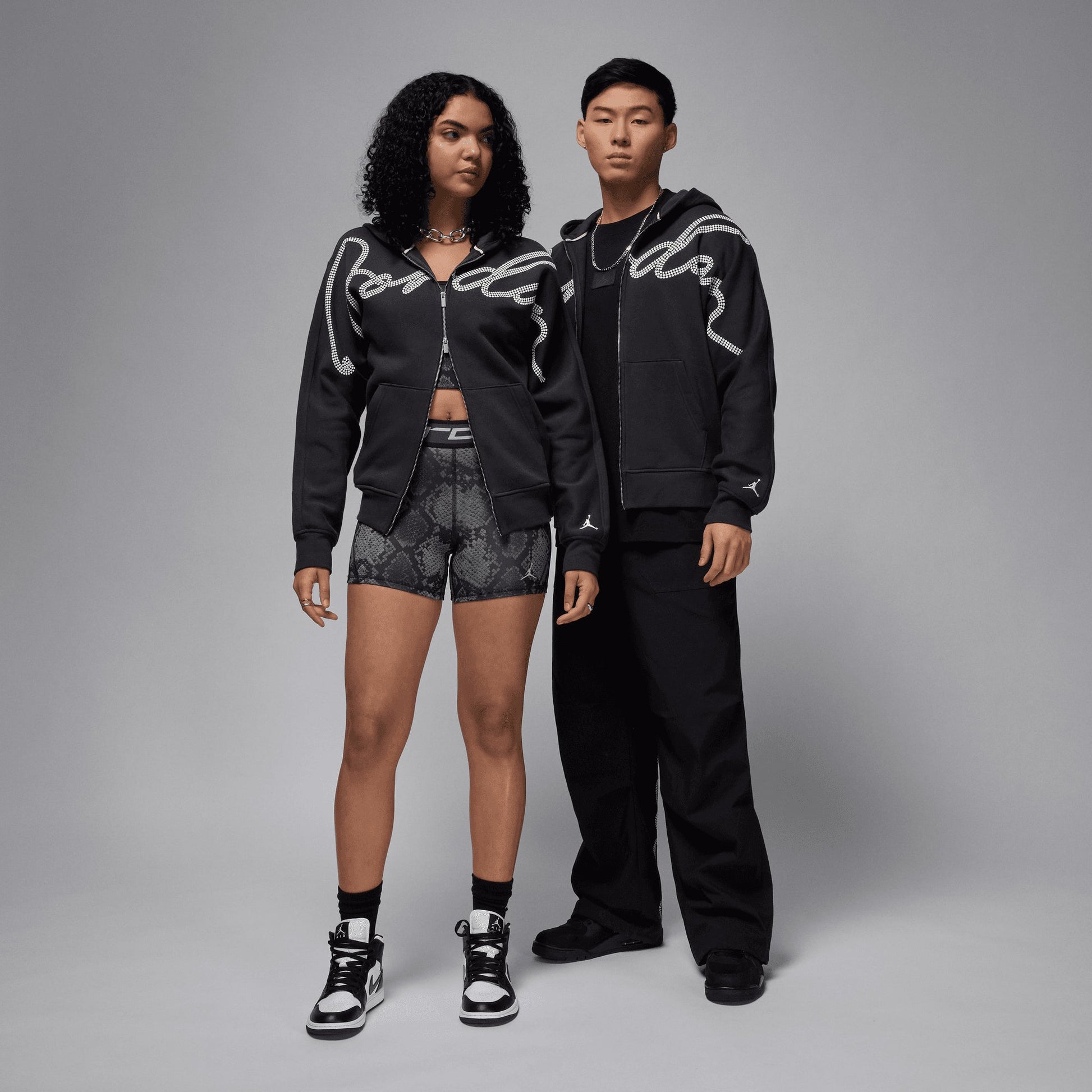 JORDAN | MVP FULL ZIP FLEECE HOODIE { OFF NOIR/SAIL/SAIL