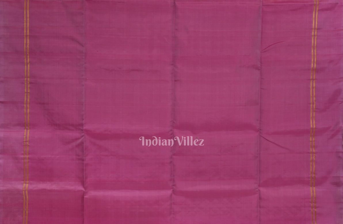 Rani Pink Pure Kanjivaram Soft Silk Saree