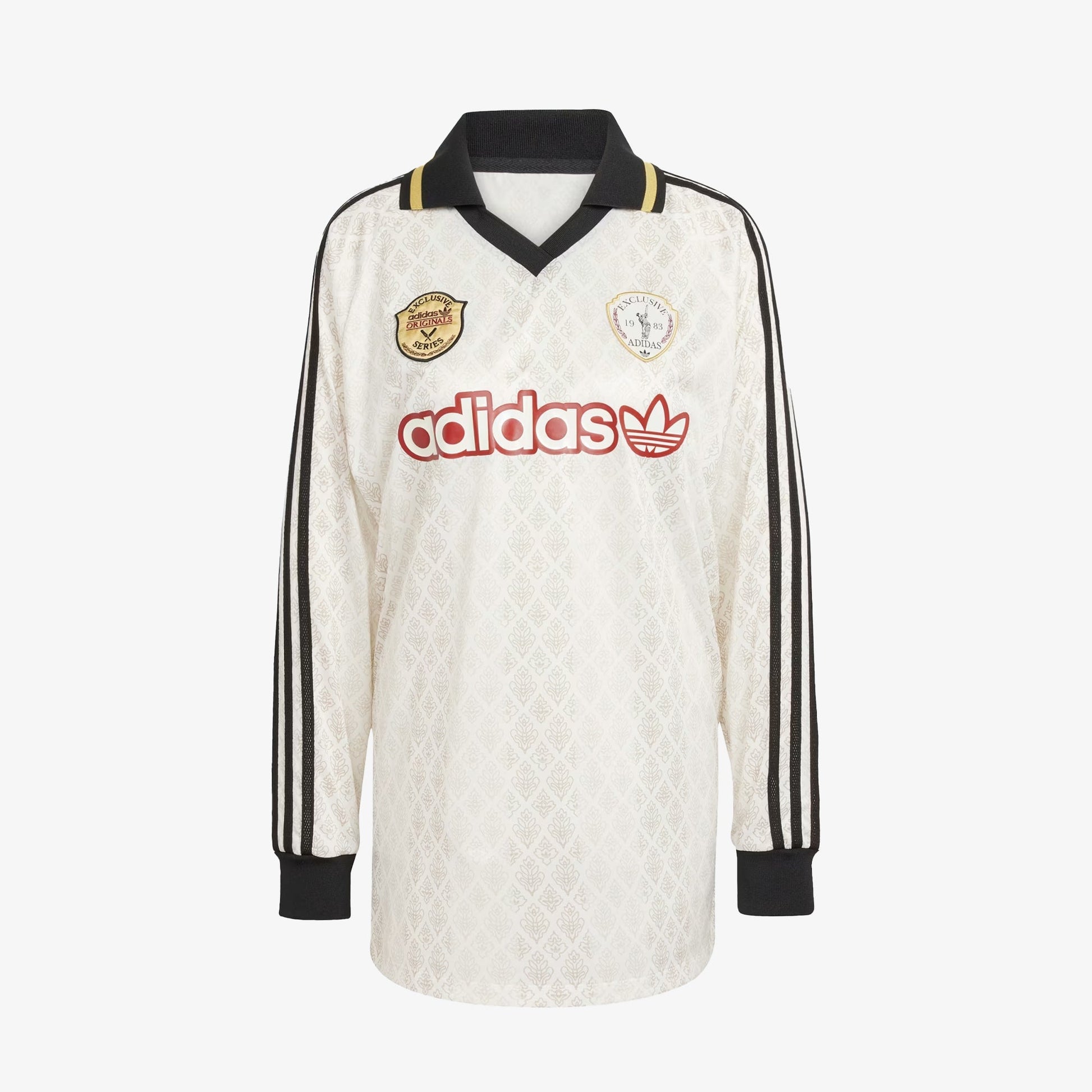 Adidas Originals | RETRO SPORTS CRICKET-INSPIRED LONG SLEEVE JERSEY { OFF WHITE