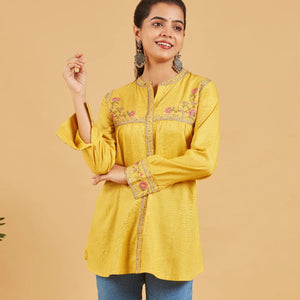 Sunshine Yellow Short Top