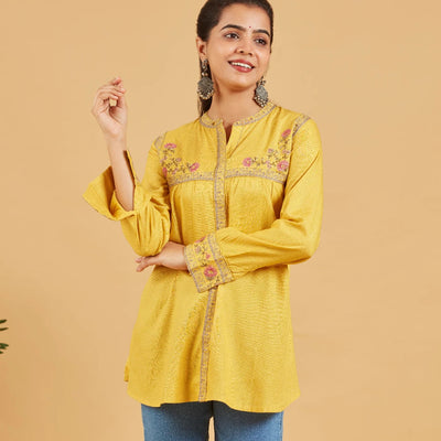 Sunshine Yellow Short Top