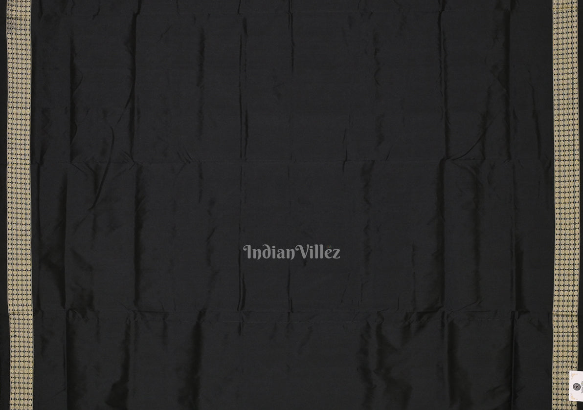 Green Black Buti Design Bomkai Sambalpuri Silk Saree