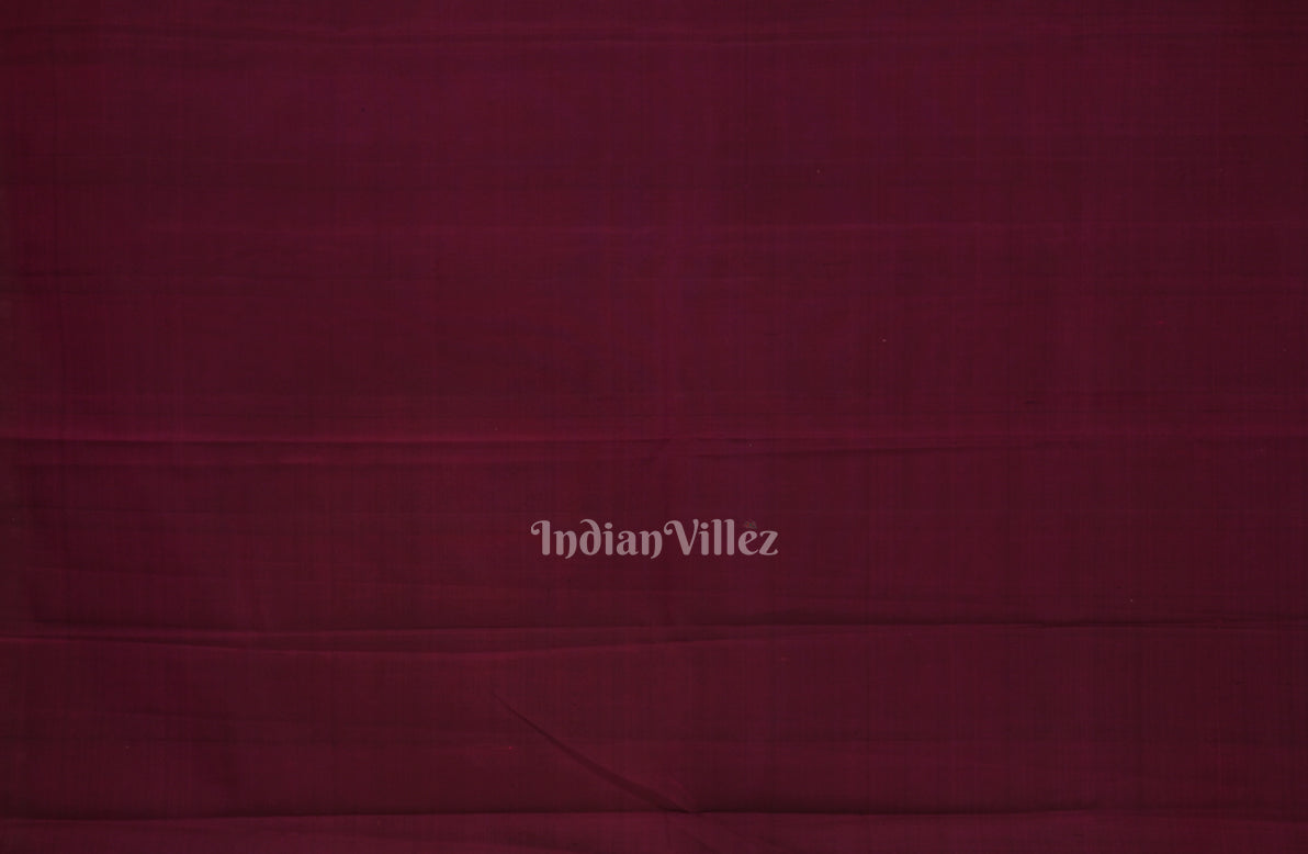 Hunter Green With Royal Maroon Pure Kanjivaram Soft Silk Saree