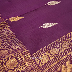 Purple Designer Katan Banarasi Silk Saree