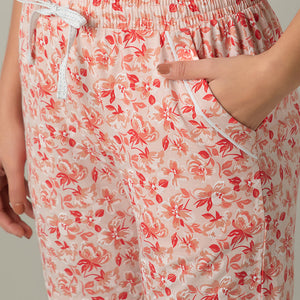 Sleep Shorts - Peach Floral Print