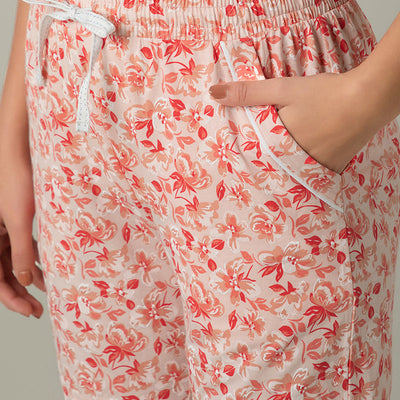 Sleep Shorts - Peach Floral Print