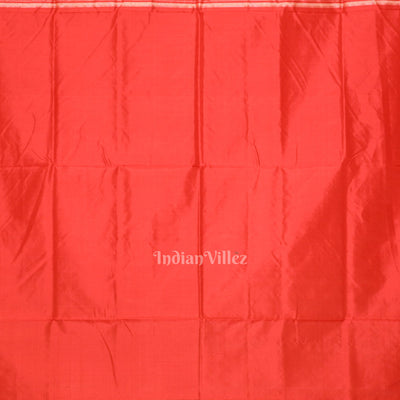 Mehendi Green Red Floral Motif Odisha Handloom Sambalpuri Silk Saree