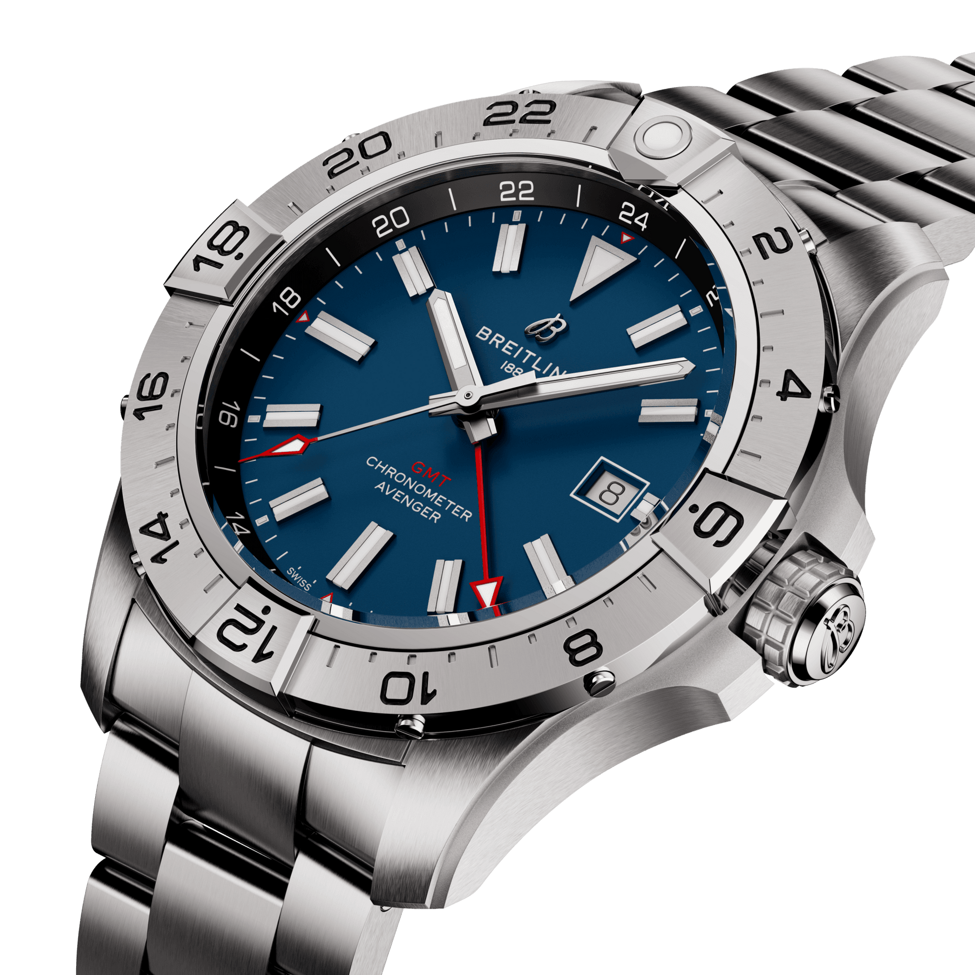Breitling Avenger Automatic GMT Blue Dial Men 44mm