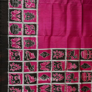 Magenta Pink Nabakothi Contemporary Designer Silk Saree