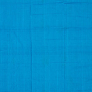 Sky Blue Handloom Plain Mangalagiri Cotton Saree With Zari Border