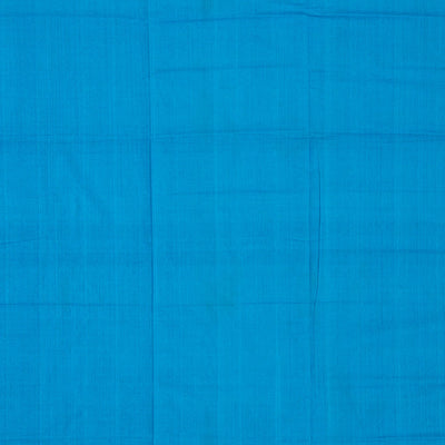 Sky Blue Handloom Plain Mangalagiri Cotton Saree With Zari Border