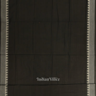 Baby Pink Black Flower Buti Odisha Ikat  Sambalpuri Dress Material & Dupatta