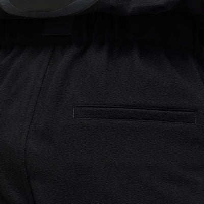 Y-3 | WOOL FLANNEL CARGO PANTS  { BLACK