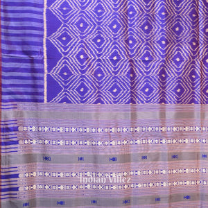 Blue Contemporary Odisha Handloom Silk Saree