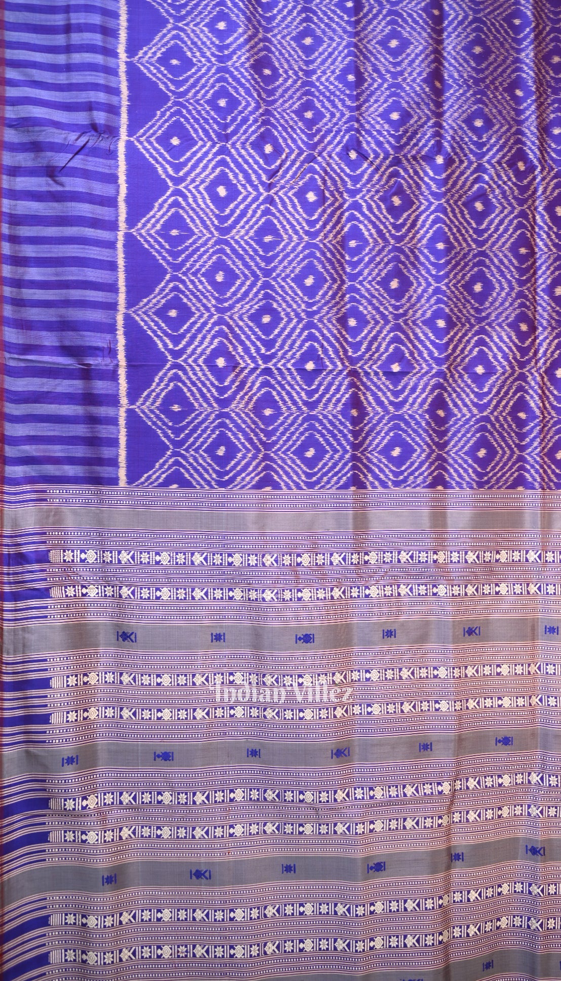 Blue Contemporary Odisha Handloom Silk Saree