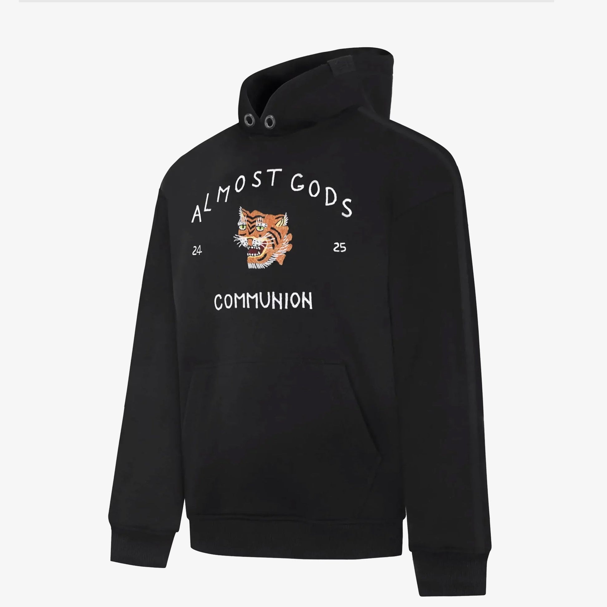 ALMOST GODS | SAIGON HAND EMBROIDERED HOODIE { BLACK