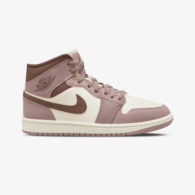 JORDAN | AIR JORDAN 1 MID { PINK OXFORD/ARCHAEO BROWN-SAIL