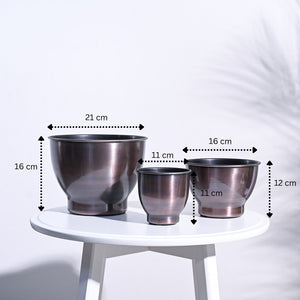 Gunmetal Goblet Planter