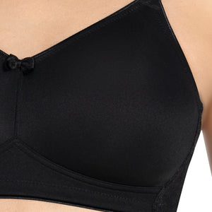 Smooth Minimizer Non-padded & Non-wired Bra - Black
