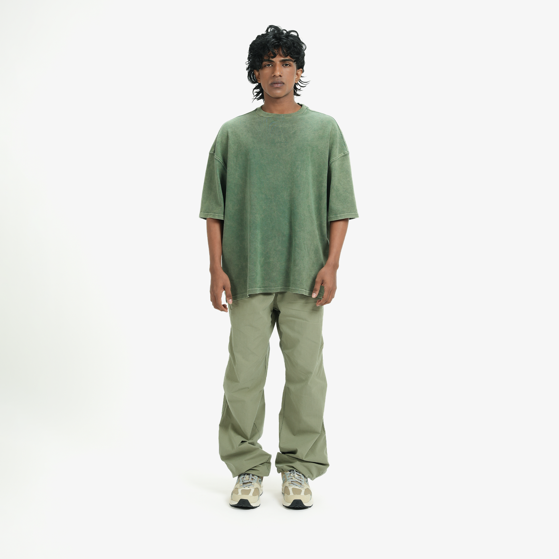 Superkicks | SIGNATURE WASHED TEE { OLIVE GREEN