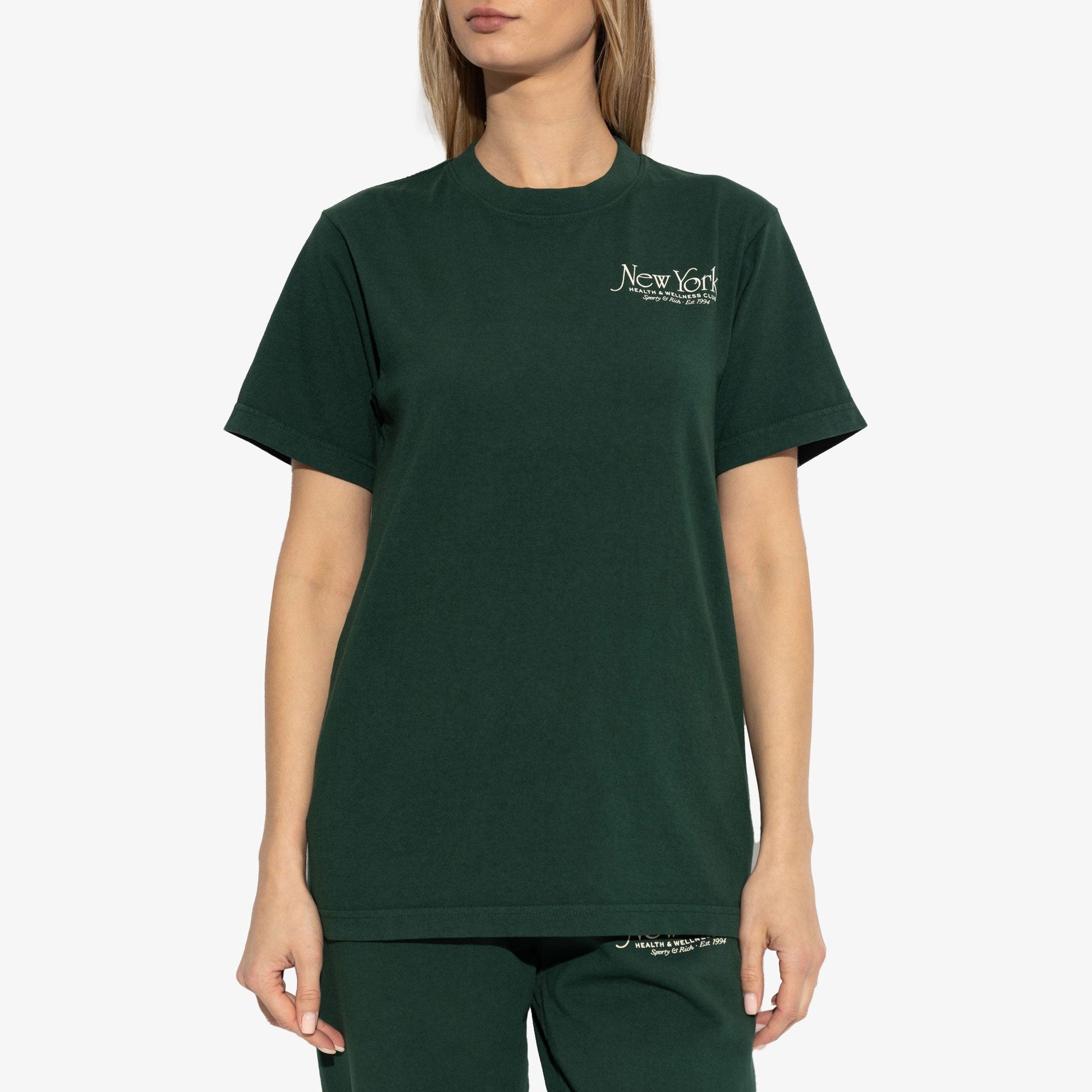 SPORTY & RICH | NY 94 T-SHIRT { FOREST/WHITE