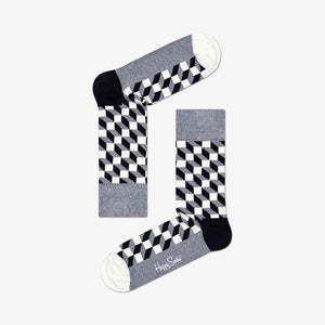 Happy Socks | FILLED OPTIC SOCK  { GREY