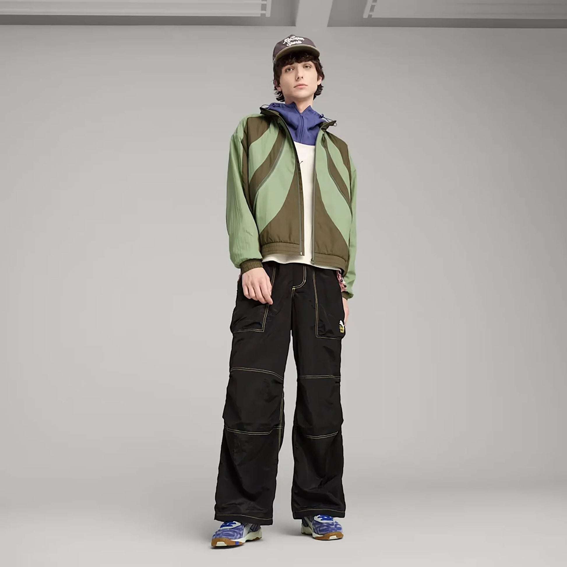 PUMA | X KIDSUPER FIT WINDBREAKER { DUSTY GREEN