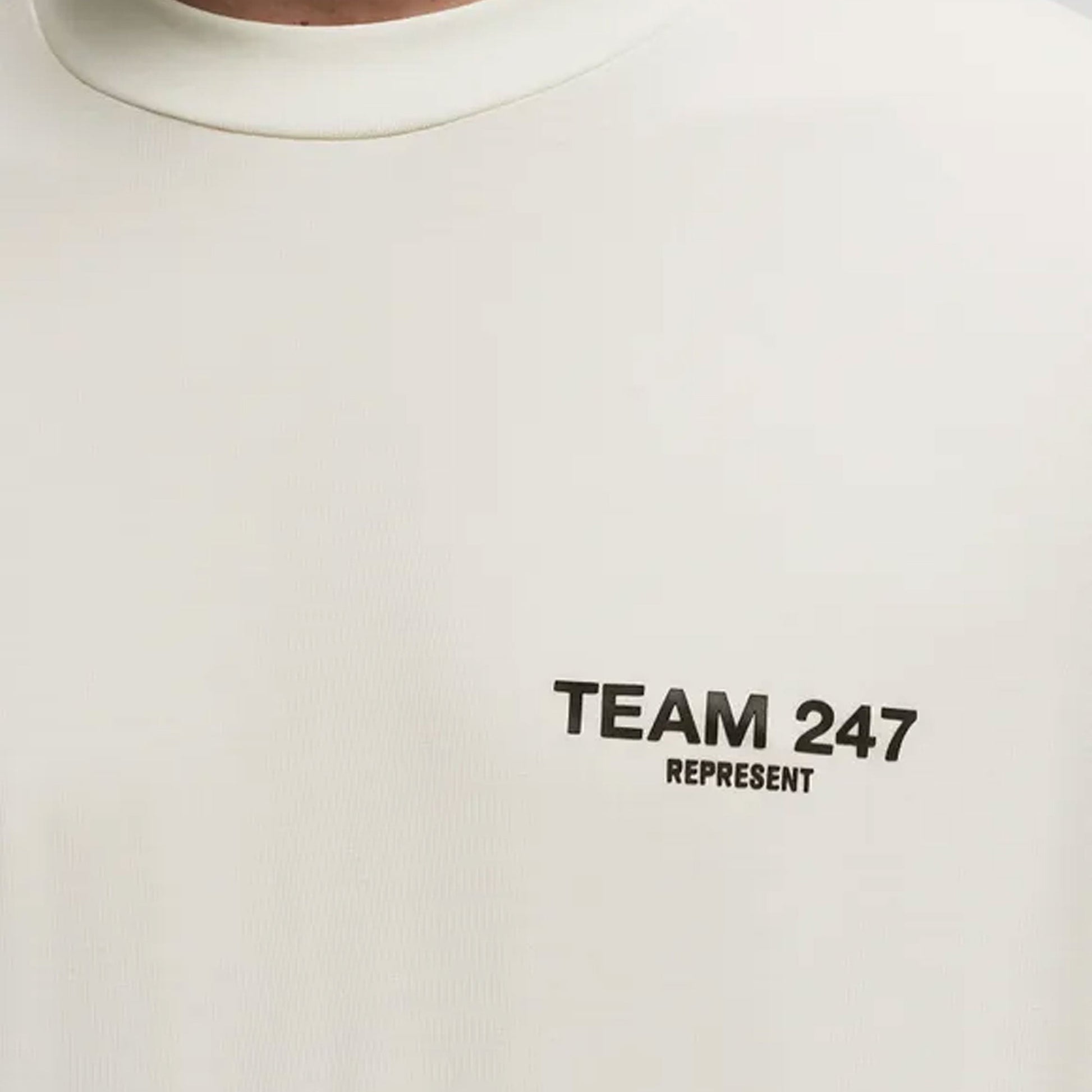 REPRESENT | TEAM 247 OVERSIZED T-SHIRT { FLAT WHITE
