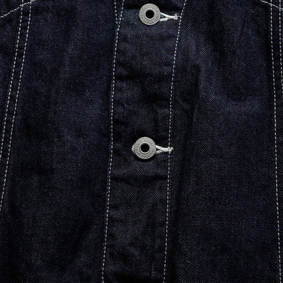 FDMTL | DENIM HAORI JACKET RINSE  { INDIGO
