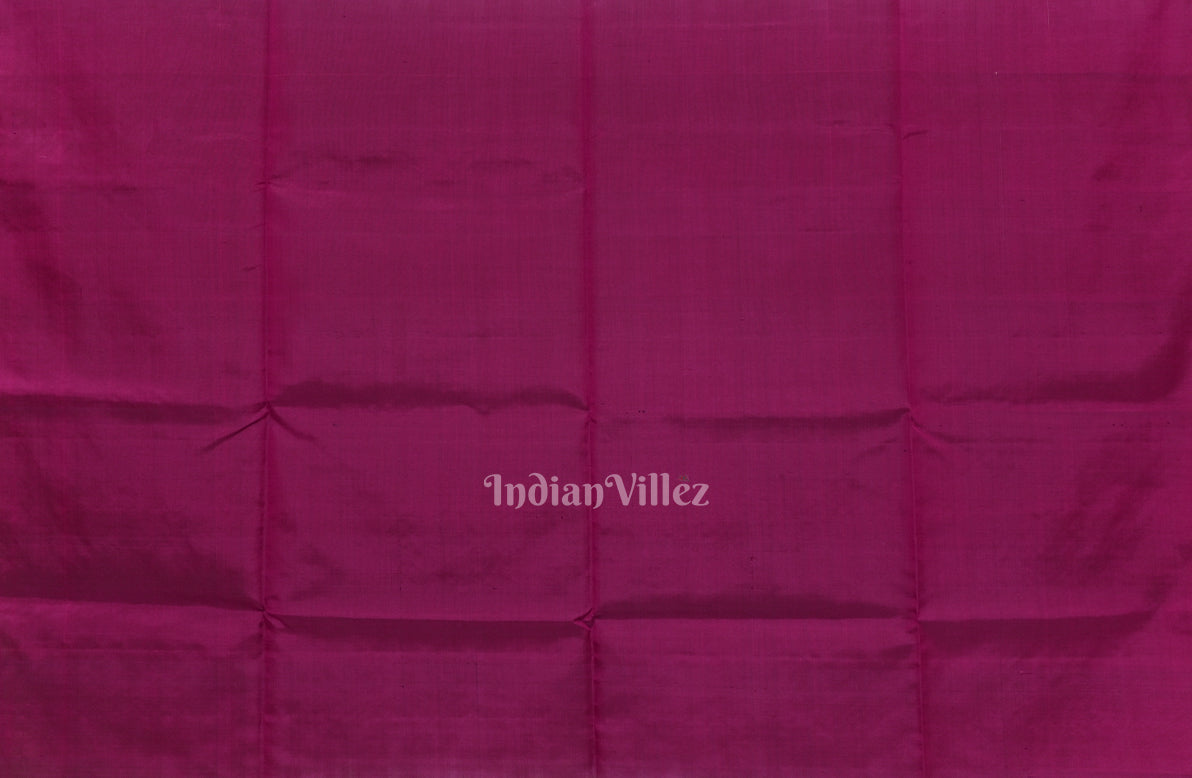 Sand With Magenta Pure Kanjivaram Soft Silk Saree