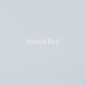 SPORTY & RICH | BE NICE CROPPED T-SHIRT { BABY BLUE/WHITE