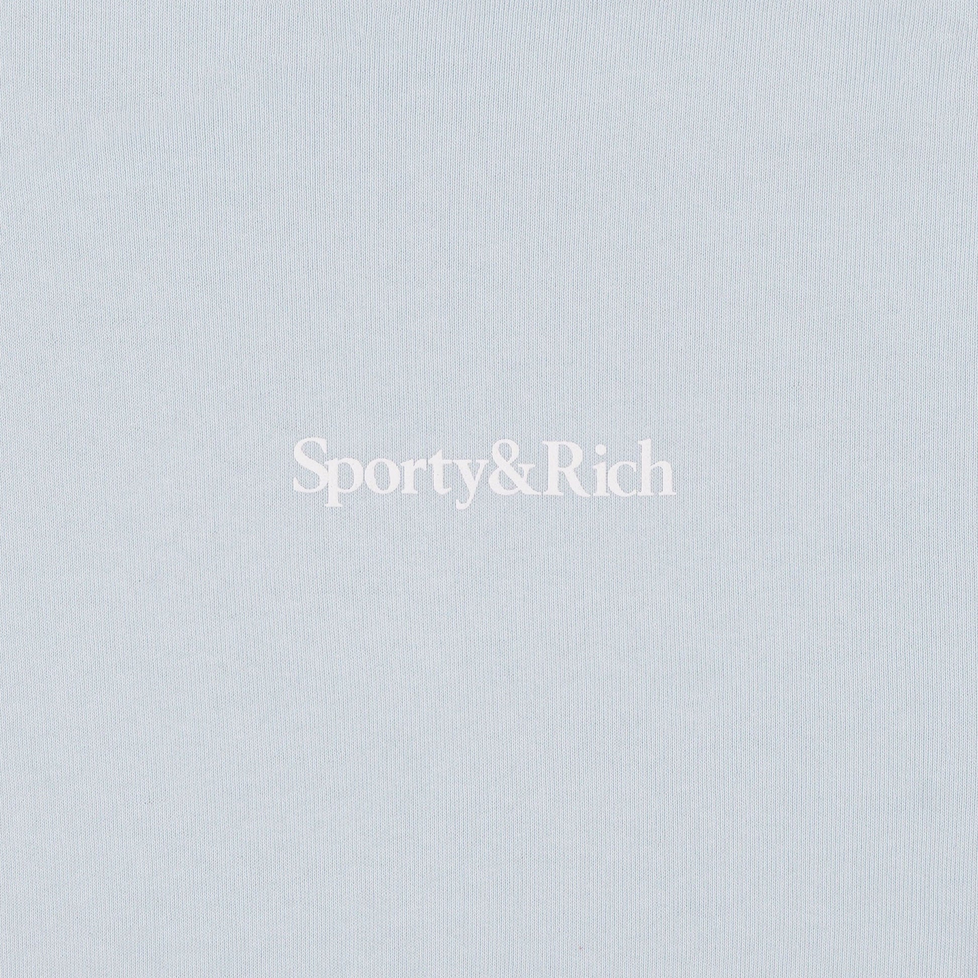 SPORTY & RICH | BE NICE CROPPED T-SHIRT { BABY BLUE/WHITE