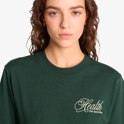 SPORTY & RICH | HEALTH SCRIPT T-SHIRT { GREEN