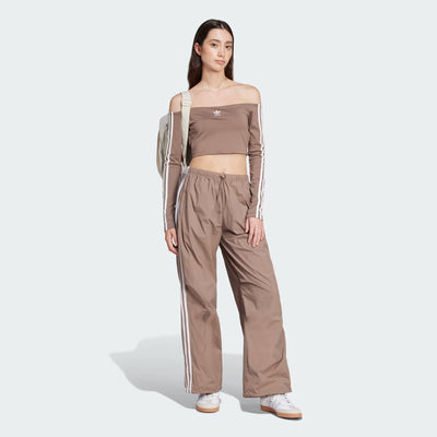 Adidas Originals | ADICOLOR OFF SHOULDER LONG SLEEVE TEE { TRACE BROWN