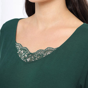 Lace Touch Sleep Top - Botanical Gardens