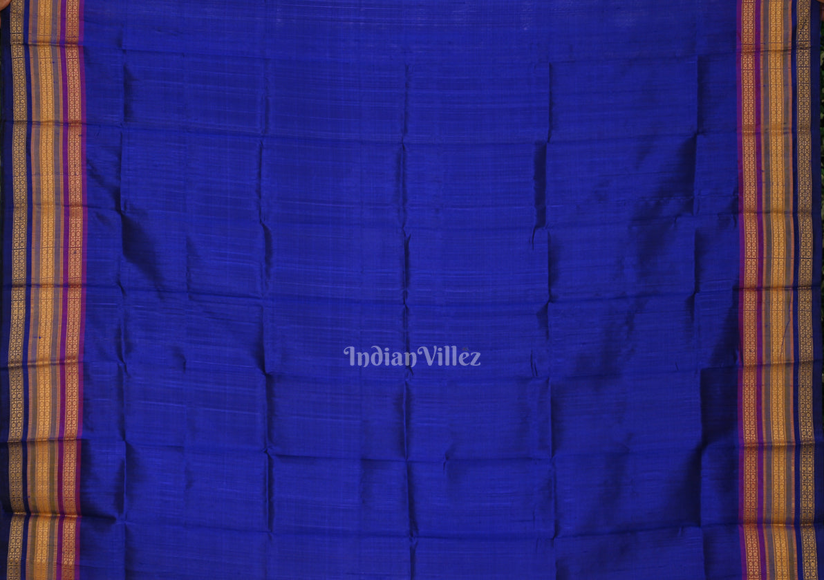 White with Multicolor Odisha Ikat Kathiphera Khandua Silk Saree