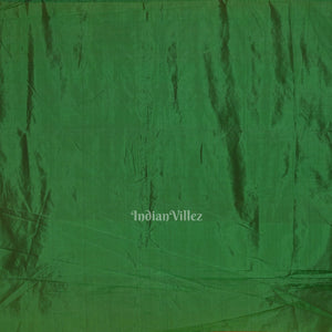 Green Yellow Pure Silk Saree