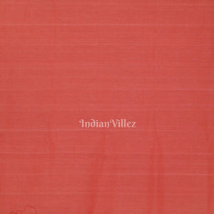 Peach Butta Design Cotton Paithani Saree