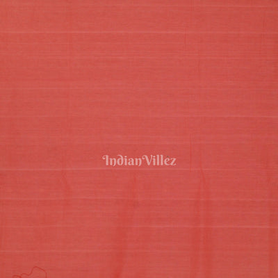 Peach Butta Design Cotton Paithani Saree