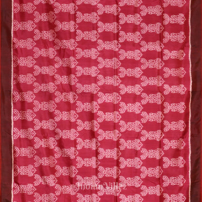 Wine Contemporary Odisha Handloom Silk Saree