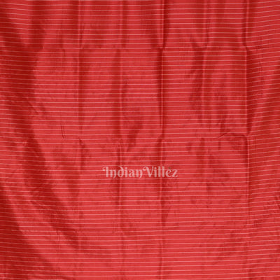 Red Pasapali Theme Odisha Ikat Khandua Silk Saree