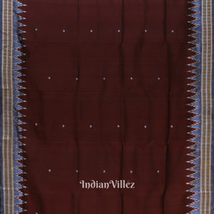 Deep Maroon Single Flower Motif Siminoi Silk Saree