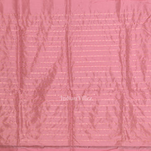 Light Pink with Violet Border Banarasi Katan Silk Saree