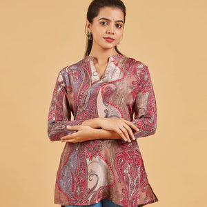 Multi colour Abstract Printed Short Top