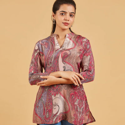 Multi colour Abstract Printed Short Top