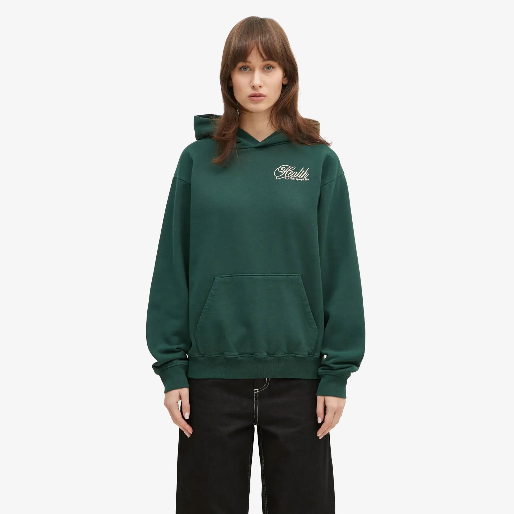 SPORTY & RICH | HEALTH SCRIPT HOODIE { GREEN