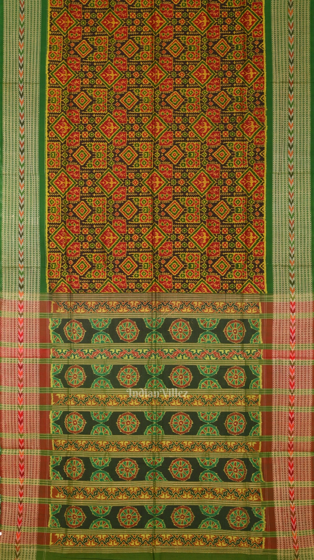 Multi Color Tribal Motif Sambalpuri Cotton Saree