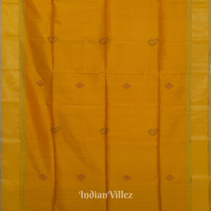 Multi Color With Golden Yellow Pure Bishnupuri Double Pallu Silk Saree